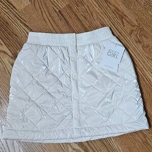 Athleta girl toasty buns metallic skirt size 14